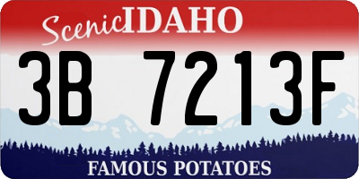 ID license plate 3B7213F