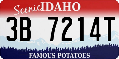 ID license plate 3B7214T