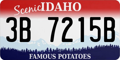 ID license plate 3B7215B