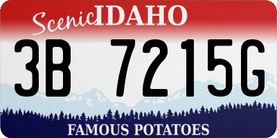 ID license plate 3B7215G