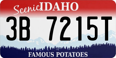 ID license plate 3B7215T