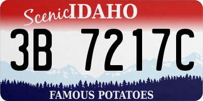 ID license plate 3B7217C