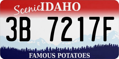 ID license plate 3B7217F