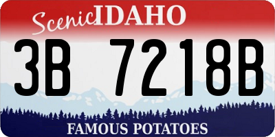 ID license plate 3B7218B
