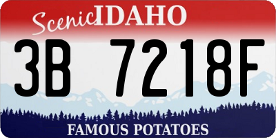 ID license plate 3B7218F