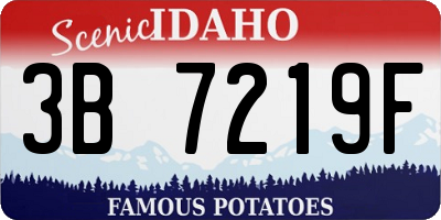 ID license plate 3B7219F