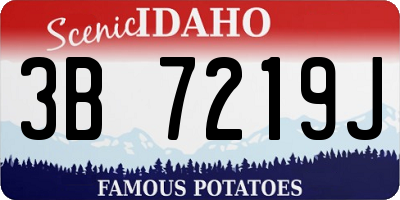 ID license plate 3B7219J
