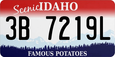 ID license plate 3B7219L