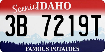 ID license plate 3B7219T