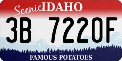 ID license plate 3B7220F