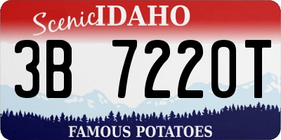 ID license plate 3B7220T