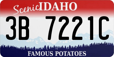 ID license plate 3B7221C