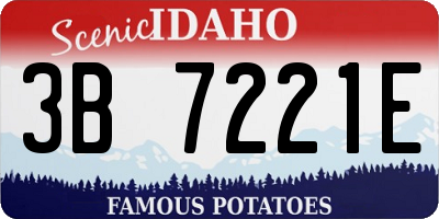 ID license plate 3B7221E