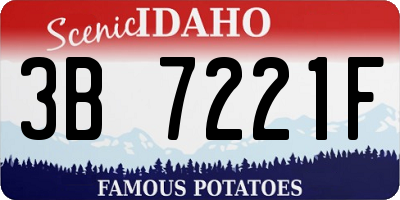 ID license plate 3B7221F