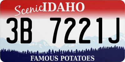 ID license plate 3B7221J