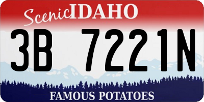 ID license plate 3B7221N