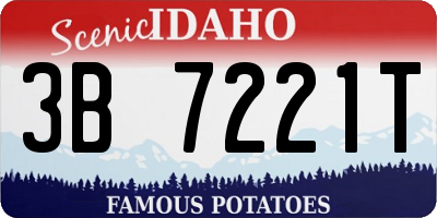 ID license plate 3B7221T