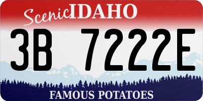 ID license plate 3B7222E