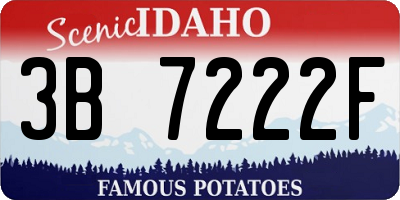 ID license plate 3B7222F
