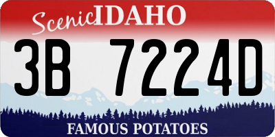 ID license plate 3B7224D