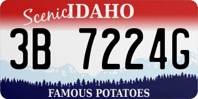 ID license plate 3B7224G