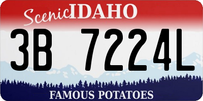 ID license plate 3B7224L