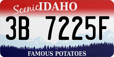 ID license plate 3B7225F