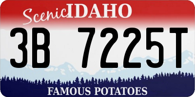 ID license plate 3B7225T