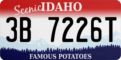 ID license plate 3B7226T