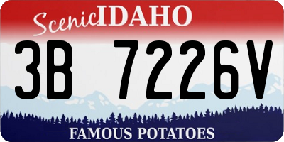ID license plate 3B7226V