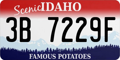 ID license plate 3B7229F