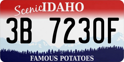 ID license plate 3B7230F