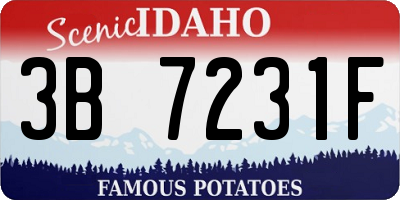 ID license plate 3B7231F