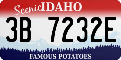 ID license plate 3B7232E