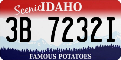 ID license plate 3B7232I