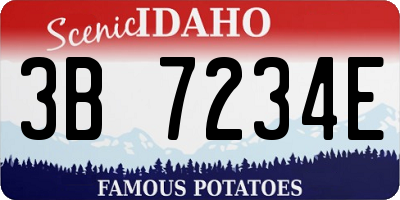 ID license plate 3B7234E