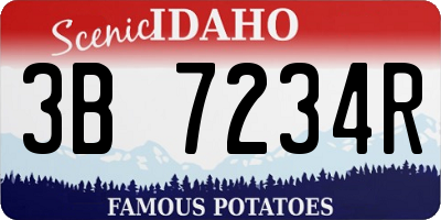 ID license plate 3B7234R