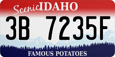ID license plate 3B7235F