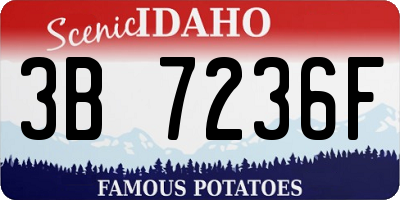 ID license plate 3B7236F