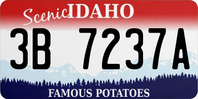 ID license plate 3B7237A