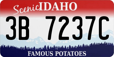 ID license plate 3B7237C