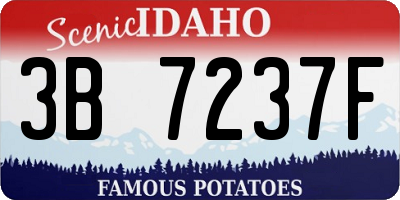 ID license plate 3B7237F