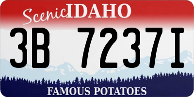 ID license plate 3B7237I