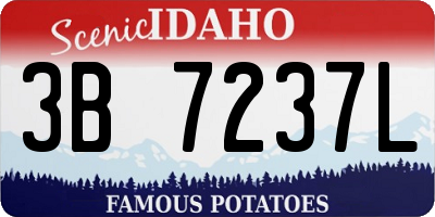 ID license plate 3B7237L