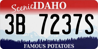 ID license plate 3B7237S