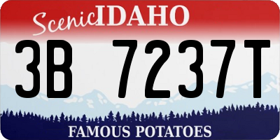 ID license plate 3B7237T