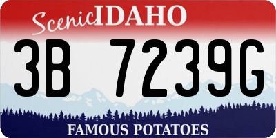 ID license plate 3B7239G
