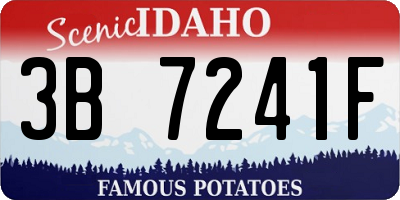 ID license plate 3B7241F