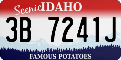 ID license plate 3B7241J