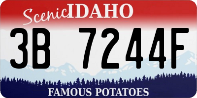 ID license plate 3B7244F